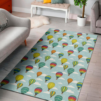 Colorful Air Balloon Pattern Print Area Rug