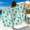 Colorful Air Balloon Pattern Print Beach Sarong Wrap