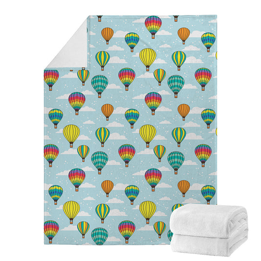 Colorful Air Balloon Pattern Print Blanket