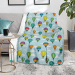 Colorful Air Balloon Pattern Print Blanket