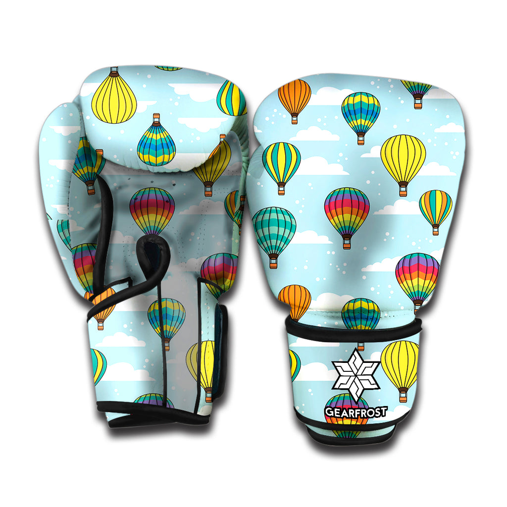 Colorful Air Balloon Pattern Print Boxing Gloves