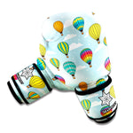 Colorful Air Balloon Pattern Print Boxing Gloves