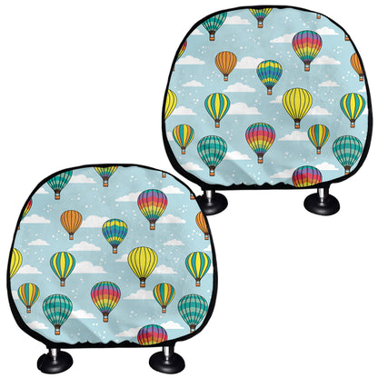 Colorful Air Balloon Pattern Print Car Headrest Covers