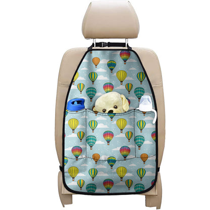 Colorful Air Balloon Pattern Print Car Seat Organizers
