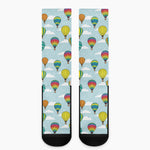 Colorful Air Balloon Pattern Print Crew Socks