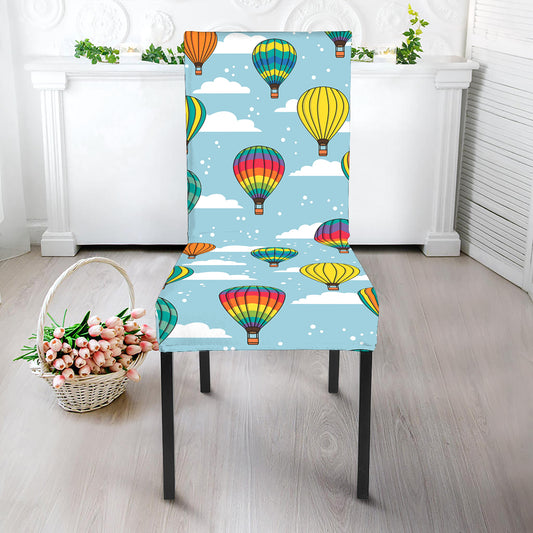 Colorful Air Balloon Pattern Print Dining Chair Slipcover