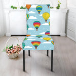 Colorful Air Balloon Pattern Print Dining Chair Slipcover