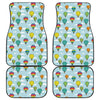Colorful Air Balloon Pattern Print Front and Back Car Floor Mats