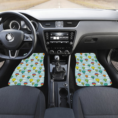 Colorful Air Balloon Pattern Print Front and Back Car Floor Mats