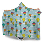 Colorful Air Balloon Pattern Print Hooded Blanket