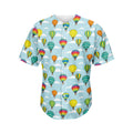 Colorful Air Balloon Pattern Print Men's Baseball Jersey