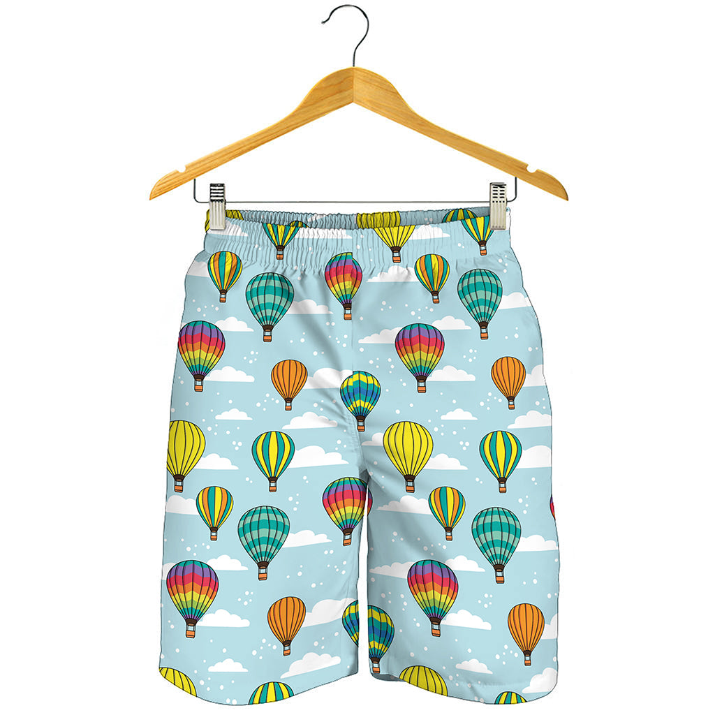 Colorful Air Balloon Pattern Print Men's Shorts
