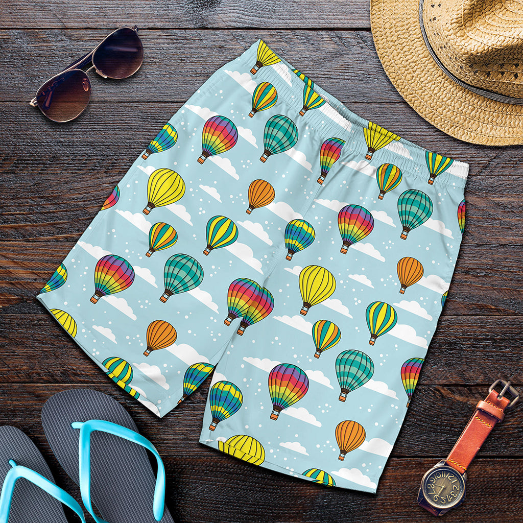 Colorful Air Balloon Pattern Print Men's Shorts