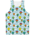 Colorful Air Balloon Pattern Print Men's Tank Top