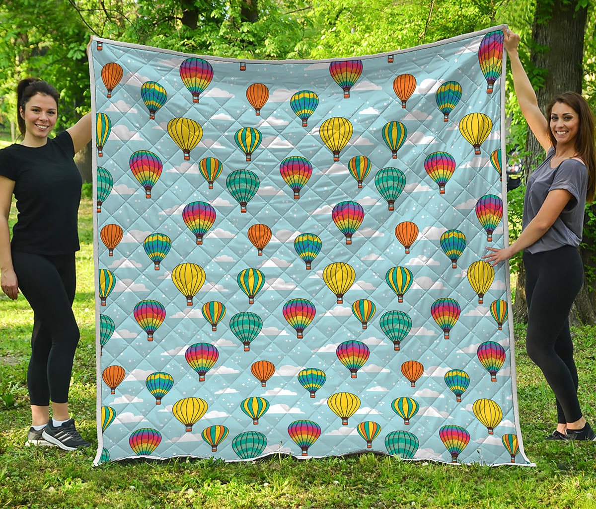 Colorful Air Balloon Pattern Print Quilt