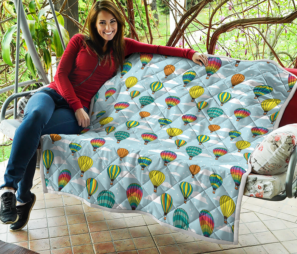 Colorful Air Balloon Pattern Print Quilt