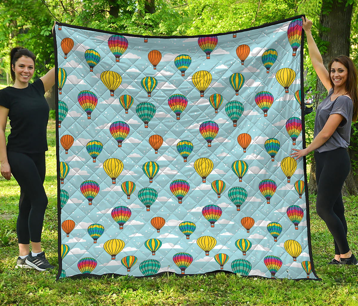 Colorful Air Balloon Pattern Print Quilt