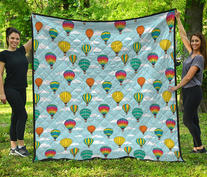 Colorful Air Balloon Pattern Print Quilt