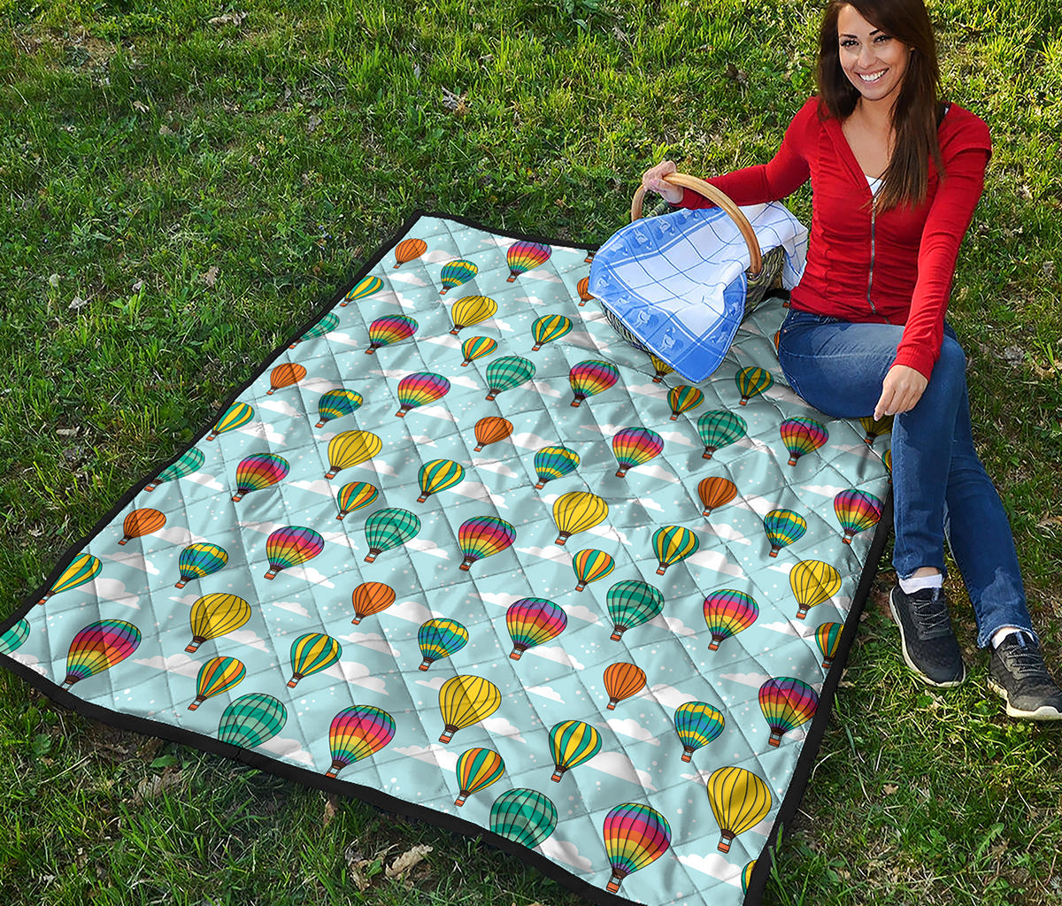 Colorful Air Balloon Pattern Print Quilt
