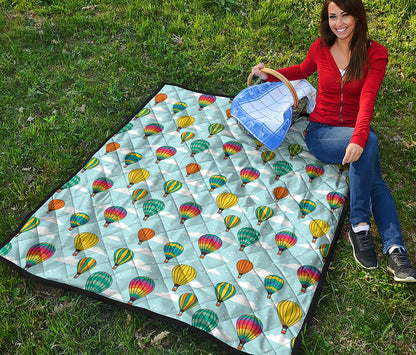 Colorful Air Balloon Pattern Print Quilt