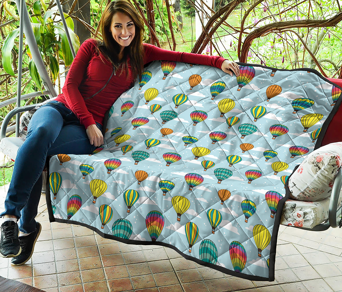 Colorful Air Balloon Pattern Print Quilt