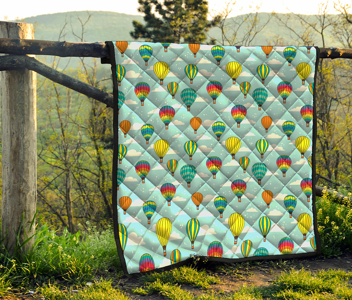 Colorful Air Balloon Pattern Print Quilt