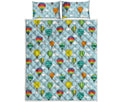 Colorful Air Balloon Pattern Print Quilt Bed Set