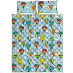 Colorful Air Balloon Pattern Print Quilt Bed Set