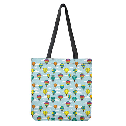 Colorful Air Balloon Pattern Print Tote Bag