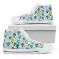 Colorful Air Balloon Pattern Print White High Top Sneakers