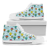 Colorful Air Balloon Pattern Print White High Top Shoes