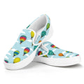 Colorful Air Balloon Pattern Print White Slip On Sneakers