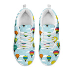Colorful Air Balloon Pattern Print White Sneakers