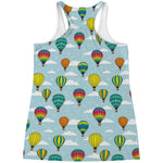 Colorful Air Balloon Pattern Print Women's Racerback Tank Top