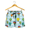 Colorful Air Balloon Pattern Print Women's Shorts