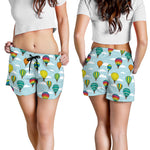 Colorful Air Balloon Pattern Print Women's Shorts