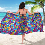 Colorful Aloha Camouflage Flower Print Beach Sarong Wrap