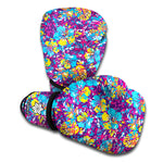 Colorful Aloha Camouflage Flower Print Boxing Gloves