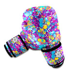 Colorful Aloha Camouflage Flower Print Boxing Gloves