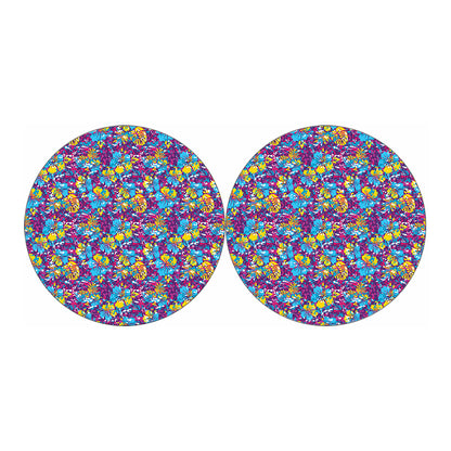 Colorful Aloha Camouflage Flower Print Car Coasters