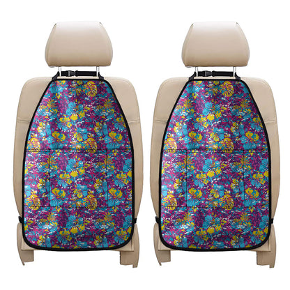 Colorful Aloha Camouflage Flower Print Car Seat Organizers