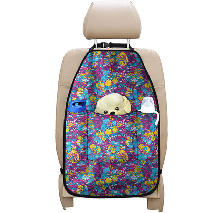 Colorful Aloha Camouflage Flower Print Car Seat Organizers