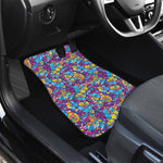 Colorful Aloha Camouflage Flower Print Front Car Floor Mats