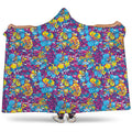 Colorful Aloha Camouflage Flower Print Hooded Blanket