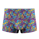 Colorful Aloha Camouflage Flower Print Men's Boxer Briefs