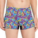 Colorful Aloha Camouflage Flower Print Men's Boxer Briefs
