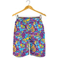 Colorful Aloha Camouflage Flower Print Men's Shorts