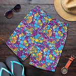 Colorful Aloha Camouflage Flower Print Men's Shorts