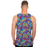 Colorful Aloha Camouflage Flower Print Men's Tank Top