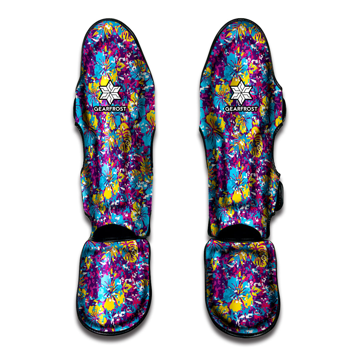Colorful Aloha Camouflage Flower Print Muay Thai Shin Guard
